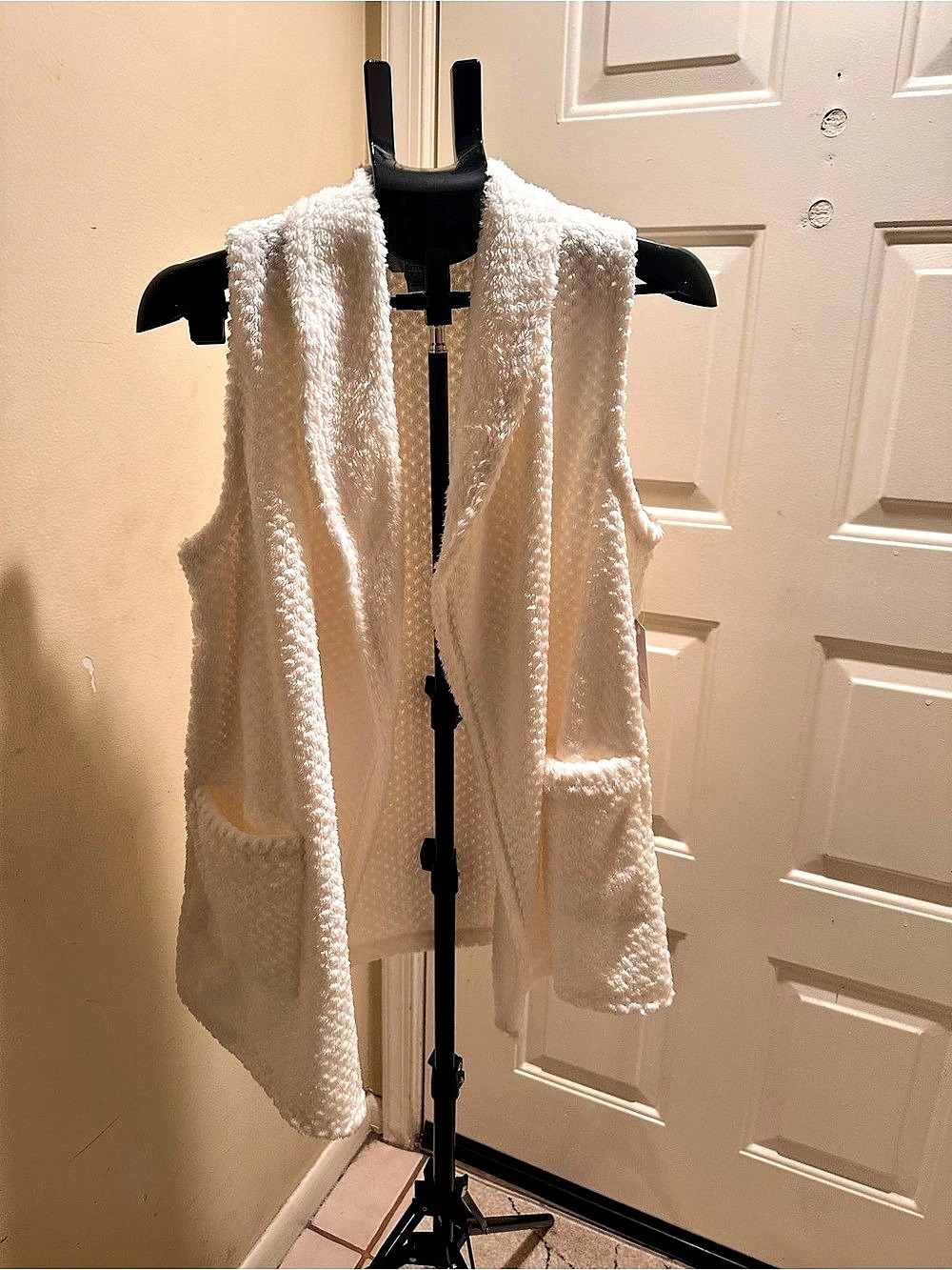 Croft & Barrow Textured Open Front Vest Size Small